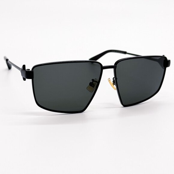 NEW BOTTEGA VENETA SUNGLASSES BV1223S 001 AVIATOR BLACK WOMEN EYEWEAR - Picture 7 of 10